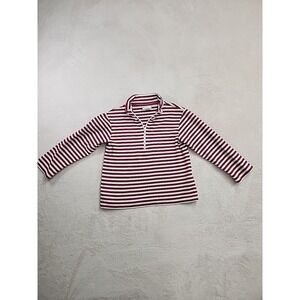 Zuccini Kids Pullover  1/4 Zip‎ Red Stripe Shirt Long Sleeve Size 6